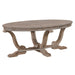 Greystone Mill Oval Cocktail Table in Stone White - Furniture 4 Less (Jacksonville, NC)