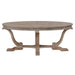 Greystone Mill Oval Cocktail Table in Stone White - Furniture 4 Less (Jacksonville, NC)