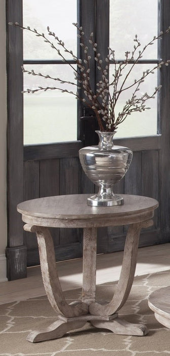 Liberty Furniture Greystone Mill End Table in Stone White - Furniture 4 Less (Jacksonville, NC)