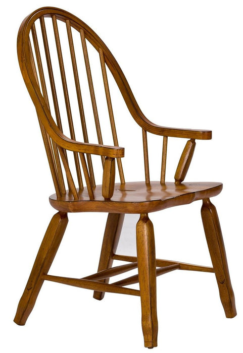 Liberty Furniture Treasures Bow Back Arm Chair in Oak (Set of 2) - Furniture 4 Less (Jacksonville, NC)