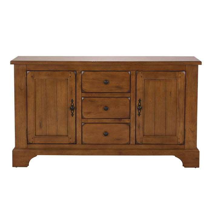 Treasures Buffet in Rustic Oak Finish - Furniture 4 Less (Jacksonville, NC)