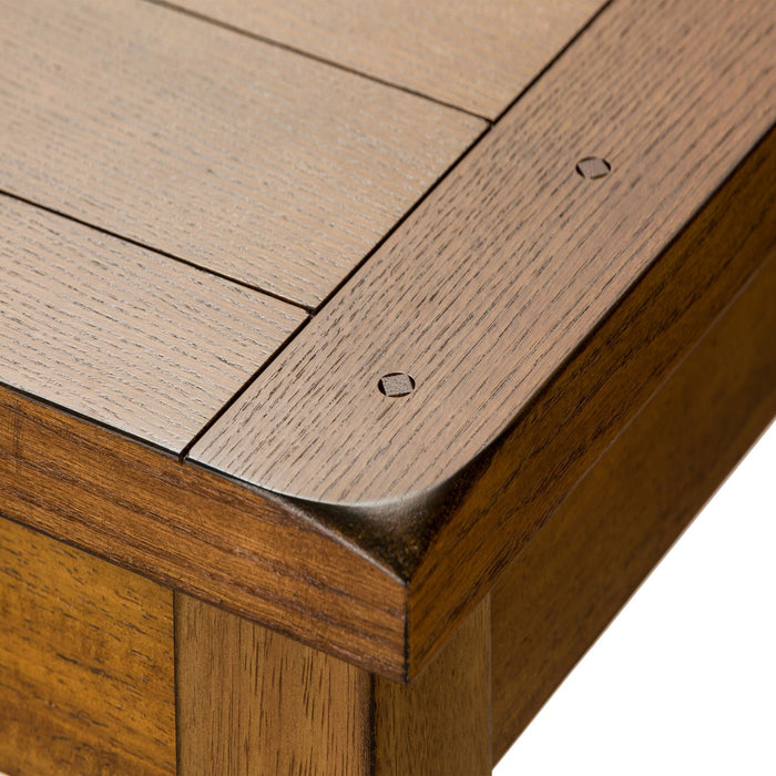 Treasures Rectangular Leg Table - Oak - Furniture 4 Less (Jacksonville, NC)