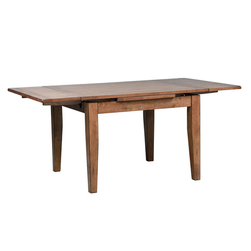 Treasures Retractable Leg Table in Rustic Oak Finish - Furniture 4 Less (Jacksonville, NC)