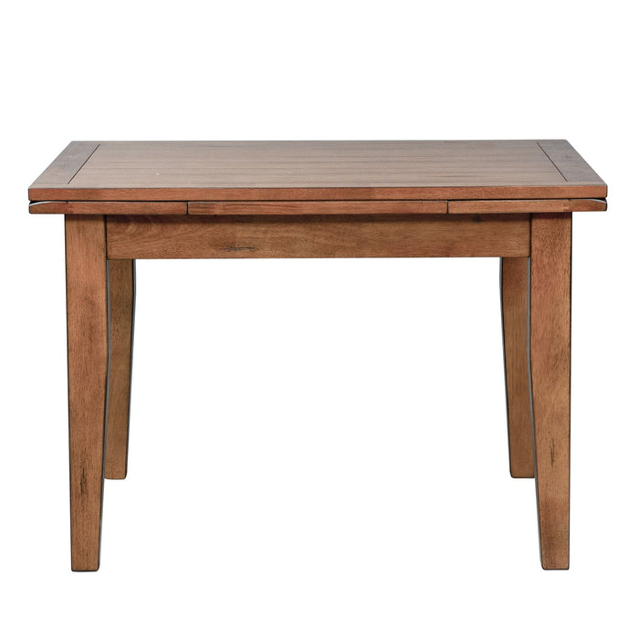 Treasures Retractable Leg Table in Rustic Oak Finish - Furniture 4 Less (Jacksonville, NC)