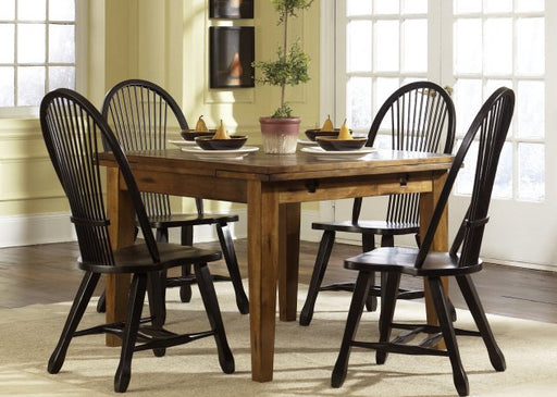 Liberty Furniture Treasures Retractable Leg Table in Rustic Oak Finish - Furniture 4 Less (Jacksonville, NC)