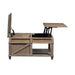 Parkland Falls Square Lift Top Cocktail Table in Weathered Taupe - Furniture 4 Less (Jacksonville, NC)
