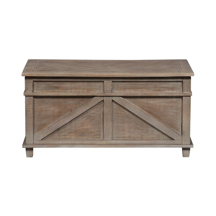 Parkland Falls Storage Trunk in Weathered Taupe - Furniture 4 Less (Jacksonville, NC)