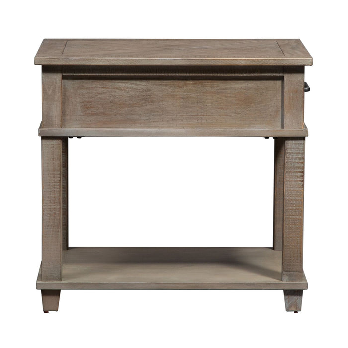 Parkland Falls Rectangular End Table in Weathered Taupe - Furniture 4 Less (Jacksonville, NC)