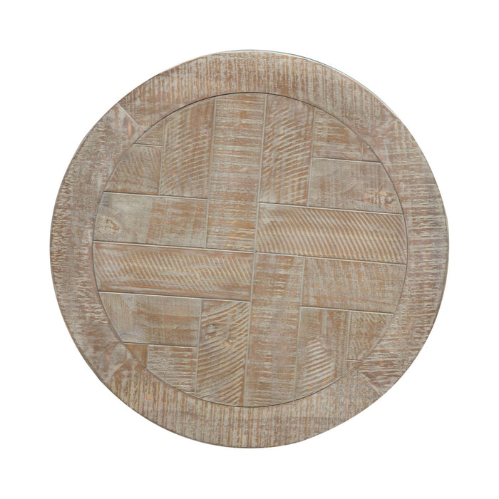 Parkland Falls Round End Table in Weathered Taupe - Furniture 4 Less (Jacksonville, NC)