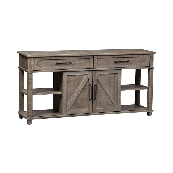 Parkland Falls Sofa Table in Weathered Taupe - Furniture 4 Less (Jacksonville, NC)
