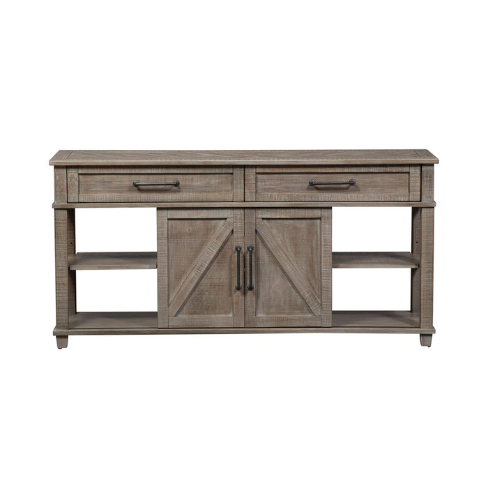 Parkland Falls Sofa Table in Weathered Taupe - Furniture 4 Less (Jacksonville, NC)