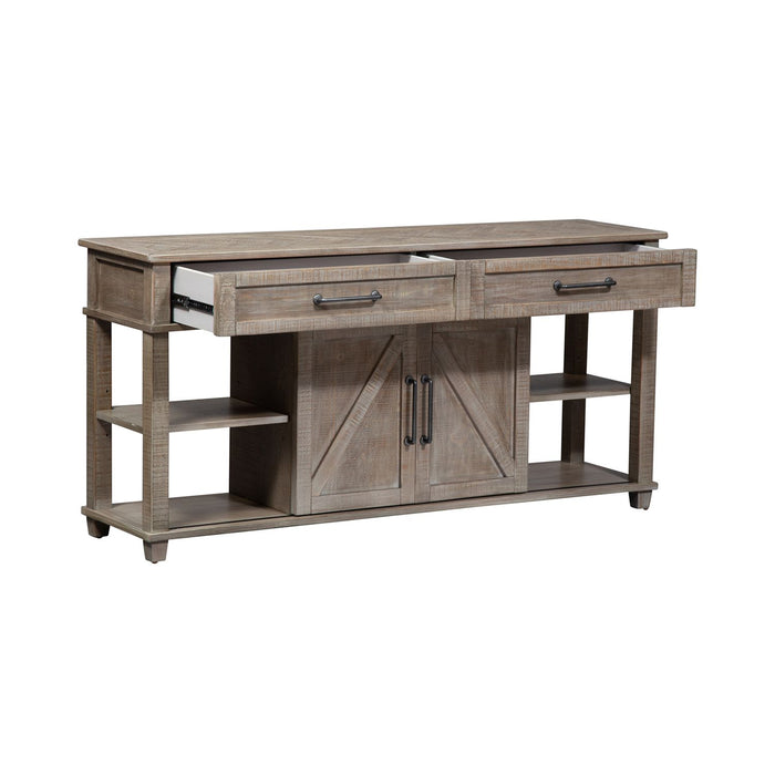 Parkland Falls Sofa Table in Weathered Taupe - Furniture 4 Less (Jacksonville, NC)