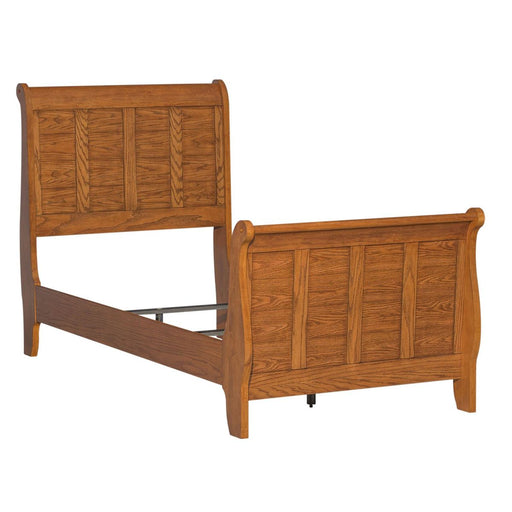 Liberty Furniture Grandpa's Cabin Youth Twin Sleigh Bed in Aged Oak image