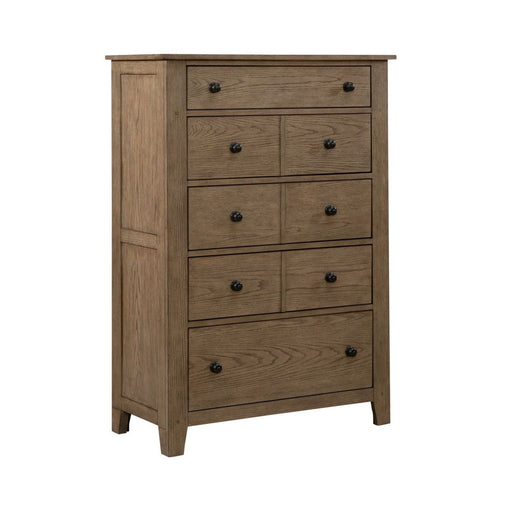 Liberty Furniture Grandpas Cabin 5 Drawer Chest in Sandstone - Furniture 4 Less (Jacksonville, NC)