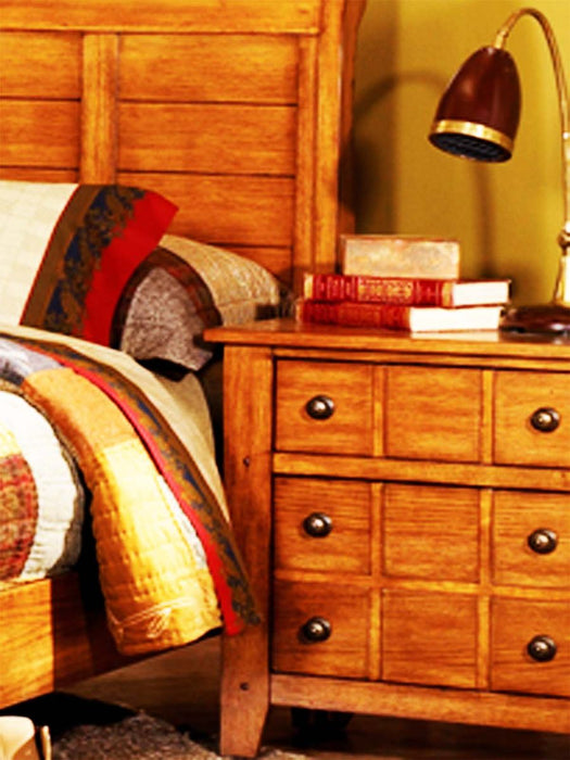 Liberty Furniture Grandpa's Cabin Nightstand in Age Oak - Furniture 4 Less (Jacksonville, NC)