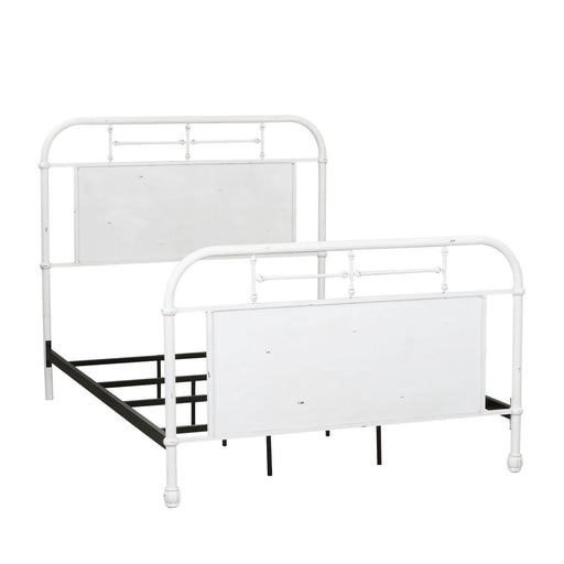 Vintage Series Twin Metal Bed in Antique White - Furniture 4 Less (Jacksonville, NC)