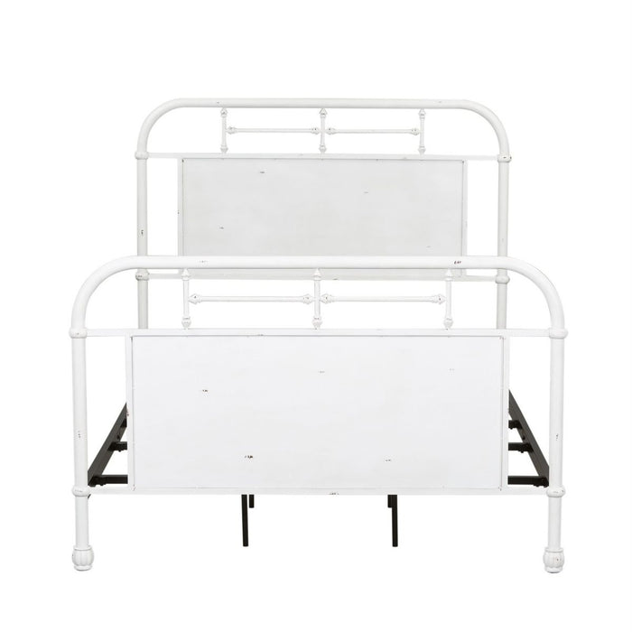 Liberty Furniture Vintage Series Full Metal Bed in Antique White - Furniture 4 Less (Jacksonville, NC)
