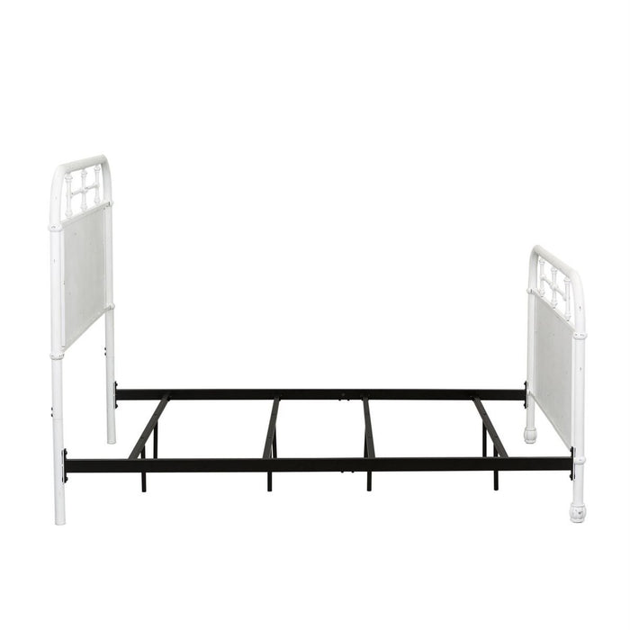 Liberty Furniture Vintage Series Twin Metal Bed in Antique White - Furniture 4 Less (Jacksonville, NC)