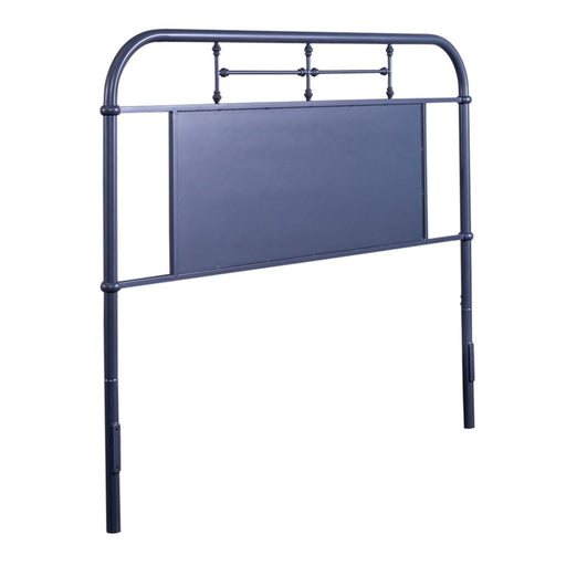 Liberty Furniture Vintage Series Queen Metal Headboard in Navy - Furniture 4 Less (Jacksonville, NC)