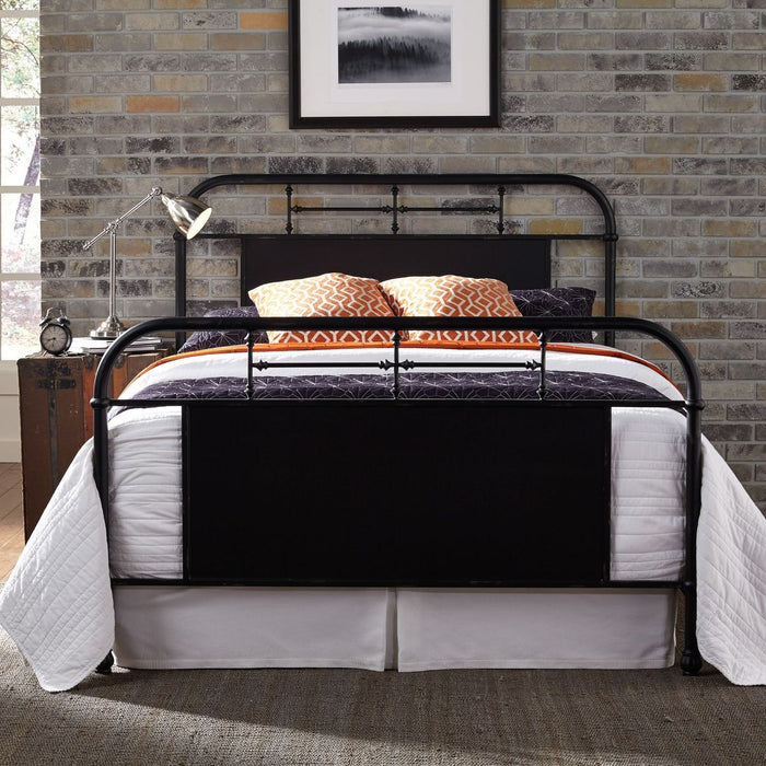 Liberty Furniture Vintage Series King Metal Bed in Black - Furniture 4 Less (Jacksonville, NC)