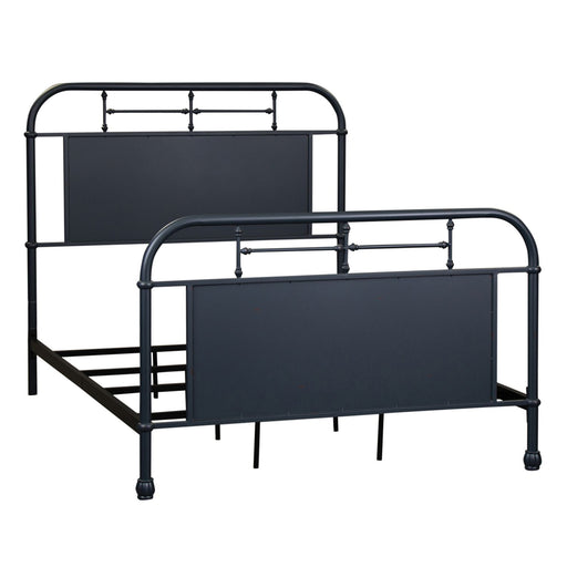 Vintage Series Full Metal Bed in Navy - Furniture 4 Less (Jacksonville, NC)