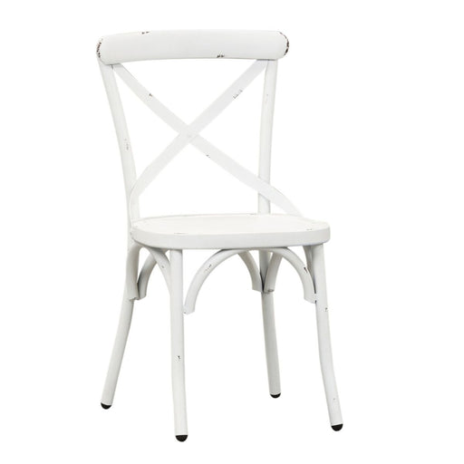Liberty Furniture Vintage Series X Back Side Chair in Antique White (Set of 2) - Furniture 4 Less (Jacksonville, NC)