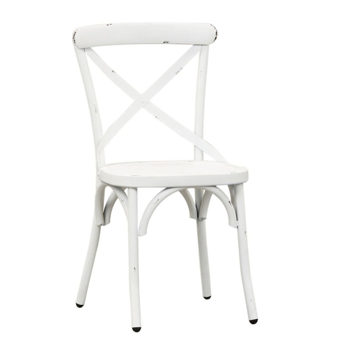 Liberty Furniture Vintage Series X Back Side Chair in Antique White (Set of 2) - Furniture 4 Less (Jacksonville, NC)