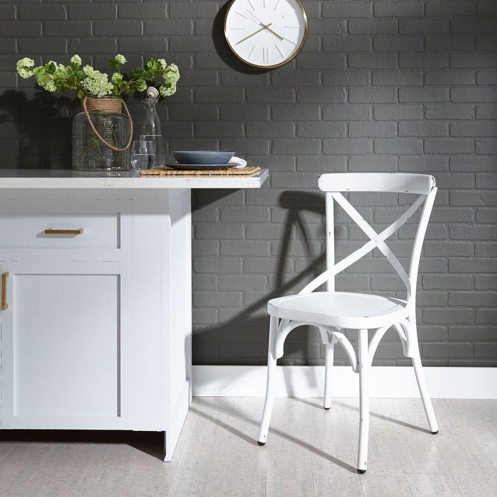 Liberty Furniture Vintage Series X Back Side Chair in Antique White (Set of 2) - Furniture 4 Less (Jacksonville, NC)