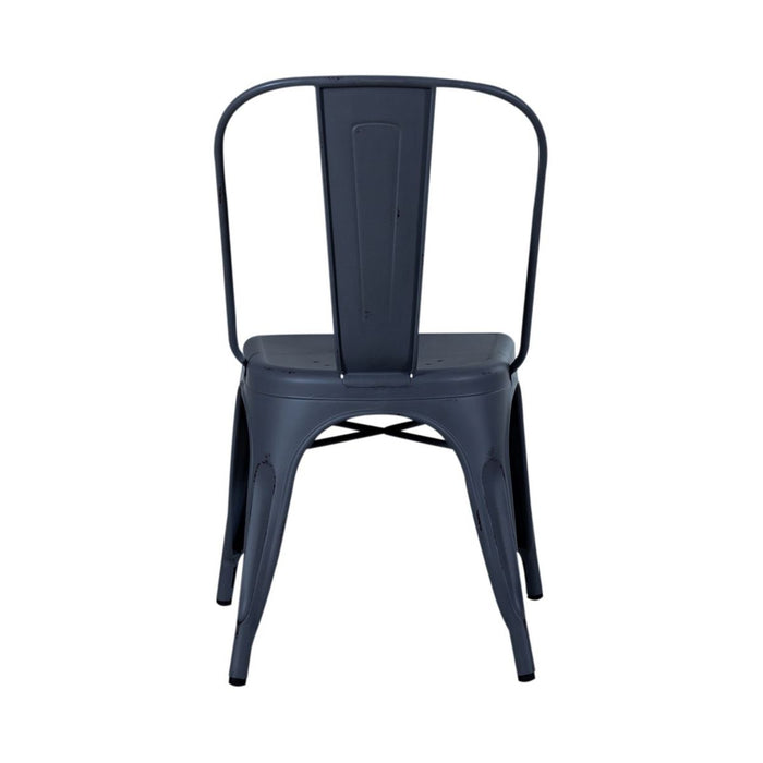 Liberty Furniture Vintage Series Bow Back Side Chair in Navy (Set of 2) - Furniture 4 Less (Jacksonville, NC)