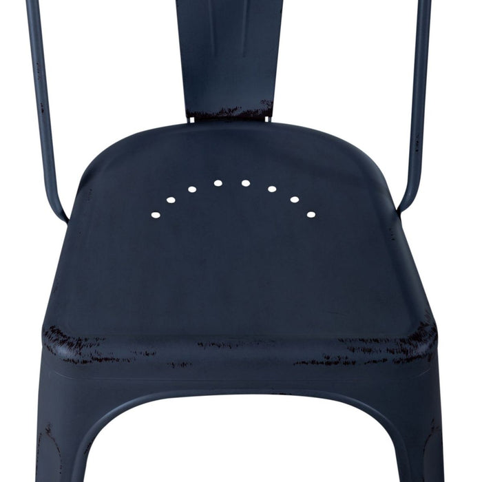 Liberty Furniture Vintage Series Bow Back Side Chair in Navy (Set of 2) - Furniture 4 Less (Jacksonville, NC)