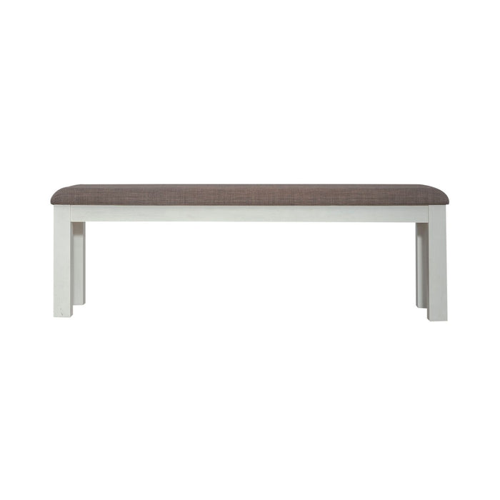 Brook Bay Uph Dining Bench in Textured White - Furniture 4 Less (Jacksonville, NC)