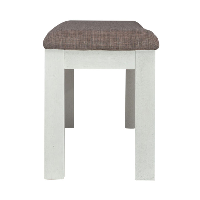 Brook Bay Uph Dining Bench in Textured White - Furniture 4 Less (Jacksonville, NC)