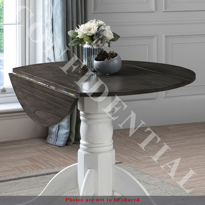 Liberty Furniture Brook Bay Drop Leaf Table in Textured White - Furniture 4 Less (Jacksonville, NC)