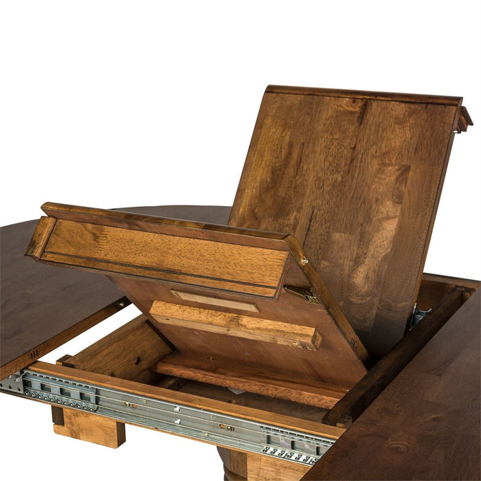 Liberty Furniture Carolina Crossing Oval Pedestal Table in Antique Honey - Furniture 4 Less (Jacksonville, NC)