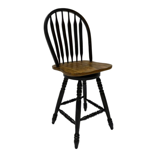Carolina Crossing Windsor Swivel Counter Chair - Black - Furniture 4 Less (Jacksonville, NC)