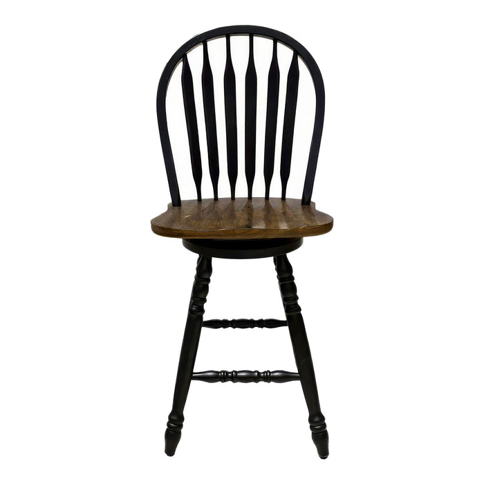Carolina Crossing Windsor Swivel Counter Chair - Black - Furniture 4 Less (Jacksonville, NC)