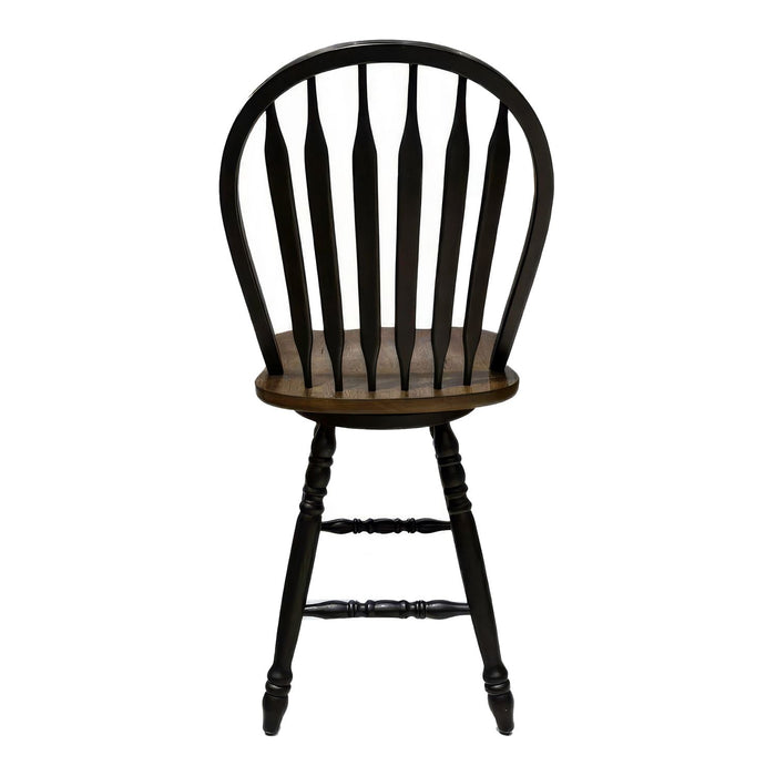 Carolina Crossing Windsor Swivel Counter Chair - Black - Furniture 4 Less (Jacksonville, NC)