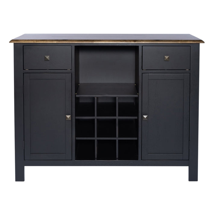 Carolina Crossing Server in Black - Furniture 4 Less (Jacksonville, NC)
