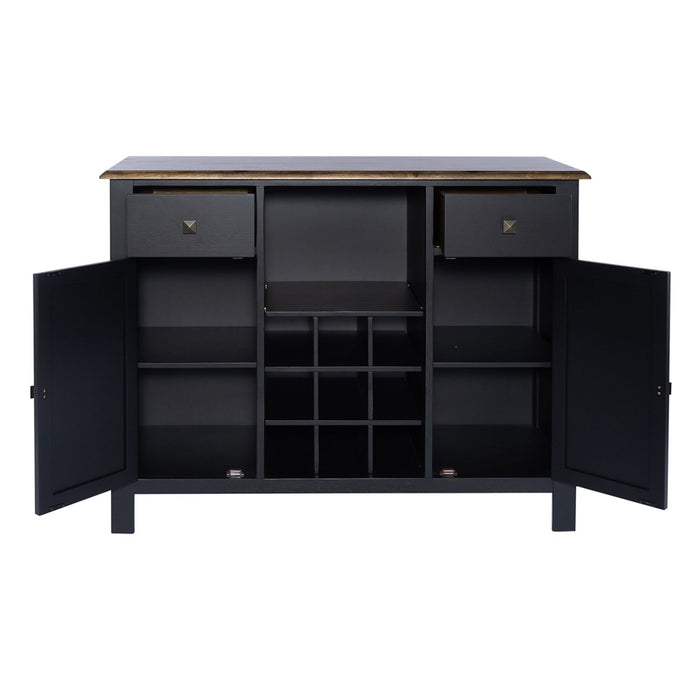 Carolina Crossing Server in Black - Furniture 4 Less (Jacksonville, NC)