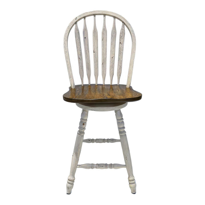 Carolina Crossing Windsor Swivel Counter Chair - White - Furniture 4 Less (Jacksonville, NC)