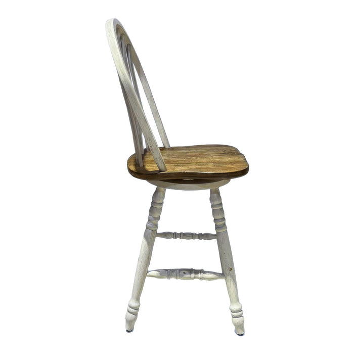 Carolina Crossing Windsor Swivel Counter Chair - White - Furniture 4 Less (Jacksonville, NC)