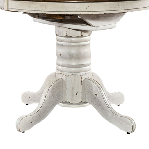 Liberty Furniture Carolina Crossing Oval Pedestal Table in White - Furniture 4 Less (Jacksonville, NC)