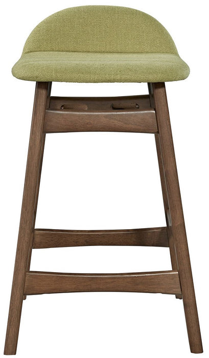 Liberty Furniture Space Saver 24" Counter Chair (Green) in Satin Walnut (Set of 2) - Furniture 4 Less (Jacksonville, NC)