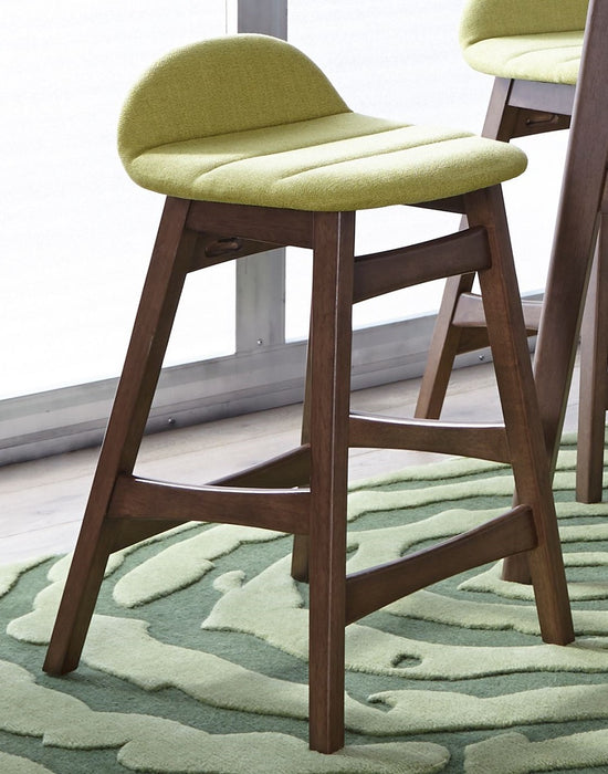 Liberty Furniture Space Saver 24" Counter Chair (Green) in Satin Walnut (Set of 2) - Furniture 4 Less (Jacksonville, NC)