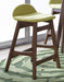 Liberty Furniture Space Saver 24" Counter Chair (Green) in Satin Walnut (Set of 2) - Furniture 4 Less (Jacksonville, NC)