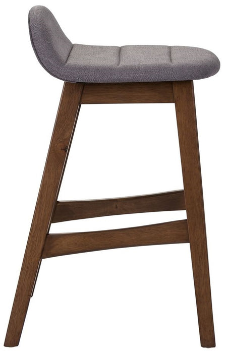 Liberty Furniture Space Saver 24" Counter Chair (Grey) in Satin Walnut (Set of 2) - Furniture 4 Less (Jacksonville, NC)