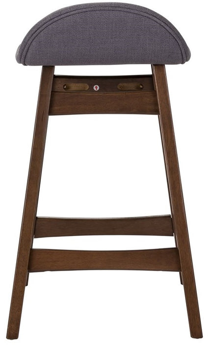 Liberty Furniture Space Saver 24" Counter Chair (Grey) in Satin Walnut (Set of 2) - Furniture 4 Less (Jacksonville, NC)