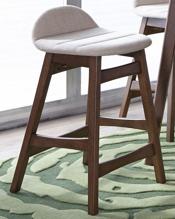 Liberty Furniture Space Saver 24" Counter Chair (Light Tan) in Satin Walnut (Set of 2) - Furniture 4 Less (Jacksonville, NC)