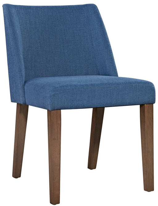 Liberty Furniture Space Saver Nido Chair (Blue) in Satin Walnut (Set of 2) - Furniture 4 Less (Jacksonville, NC)