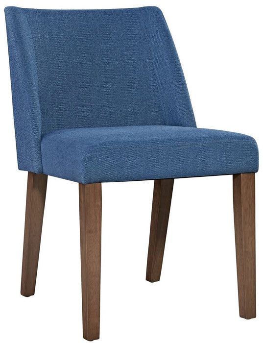 Liberty Furniture Space Saver Nido Chair (Blue) in Satin Walnut (Set of 2) - Furniture 4 Less (Jacksonville, NC)